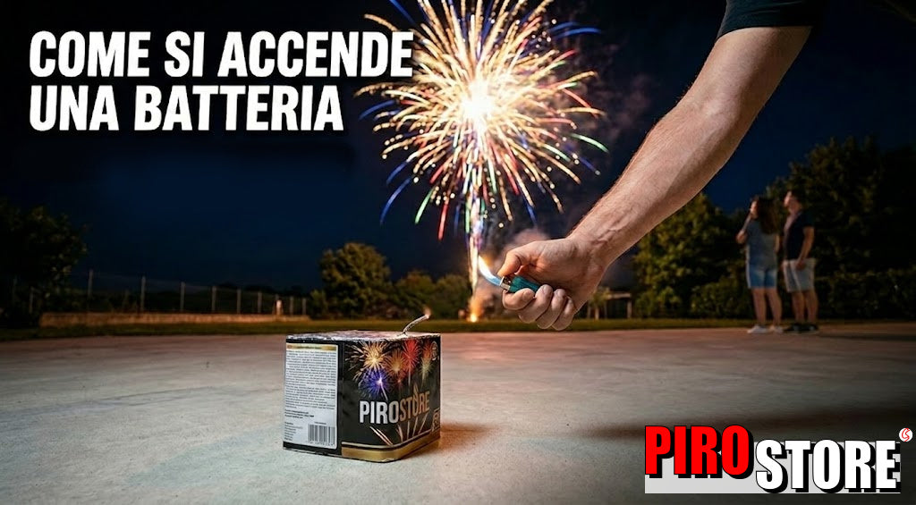 Come accendere una batteria di fuochi d'artificio