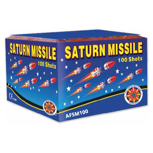 Saturn Missile 100S - Stardust - Batteria di 100 razzetti fischio e colpo che partono in sequenza facendo ognuno una scia oro, fis...