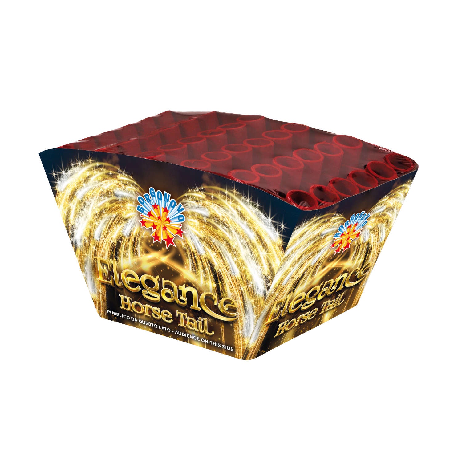 Elegance Horse Tail - Borgonovo - Originalissima ed elegante batteria pirotecnica a ventaglio con aperture in sequenza a coda di ca...