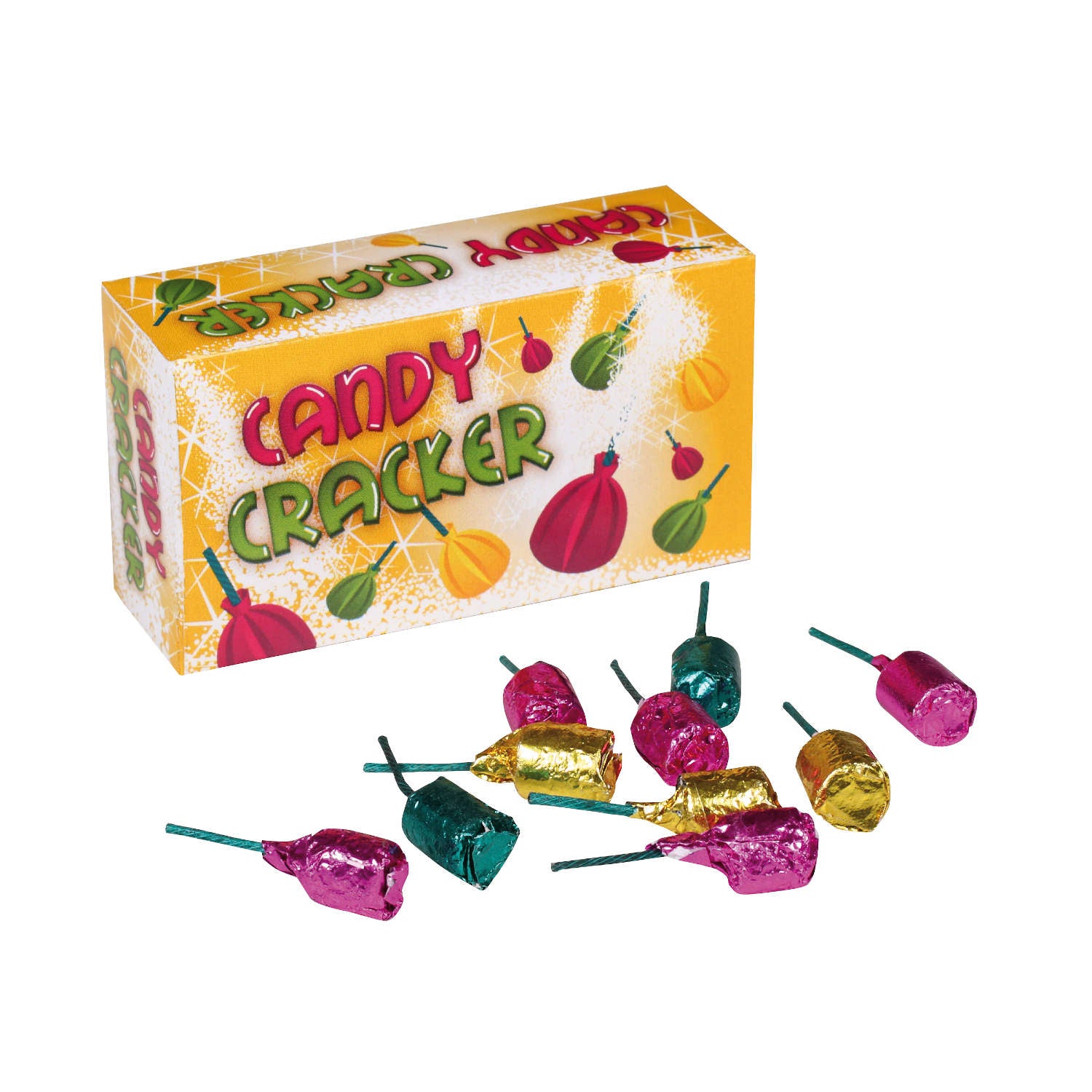 Candy Cracker (25pz) - Borgonovo - Bellissimo petardino scoppiettante con effetto cracker.