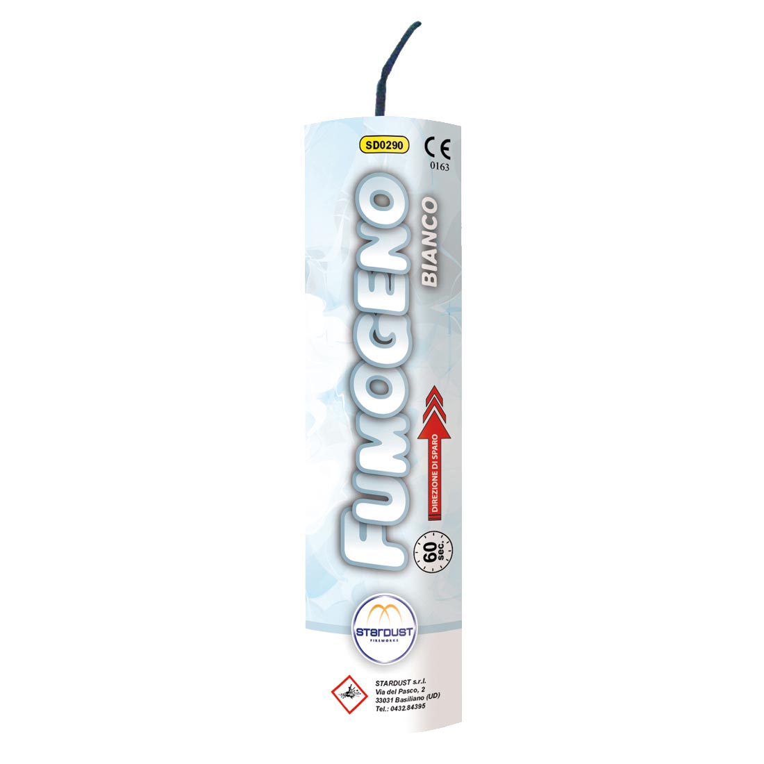 Fumogeno Stardust Bianco - Stardust - Fumogeno da stadio che crea un denso fumo di colore Bianco.