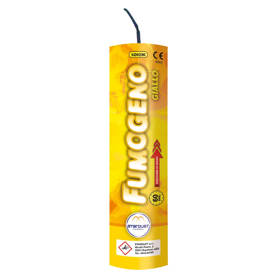 Fumogeno Stardust Giallo - Stardust - Fumogeno da stadio che crea un denso fumo di colore giallo.