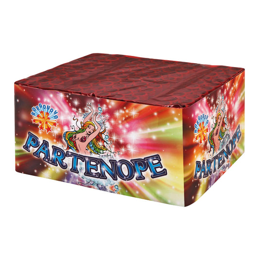 Batteria di fuochi d'artificio Partenope da 100 colpi calibro 18mm ideale per matrimonio, compleanno, capodanno, ferragosto