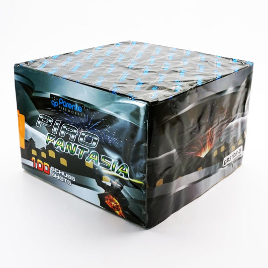 Batteria di fuochi d'artificio Pirofantasia (3106-8) da 100 colpi calibro 20mm ideale per matrimonio, compleanno, capodanno, ferragosto