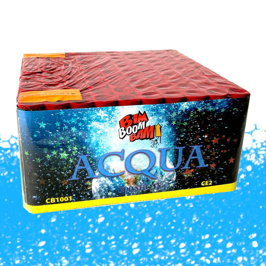 Batteria di fuochi d'artificio Acqua da 100 colpi calibro 20mm ideale per compleanno, capodanno, ferragosto