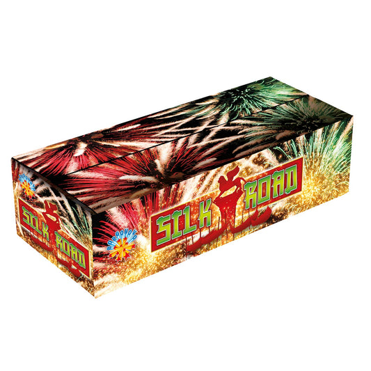 Batteria di fuochi d'artificio Silk Road da 300 colpi calibro 16mm ideale per matrimonio, compleanno, capodanno, ferragosto