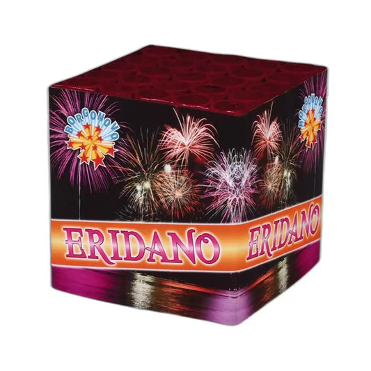 Batteria di fuochi d'artificio Eridano da 25 colpi calibro 20mm ideale per compleanno, capodanno, ferragosto