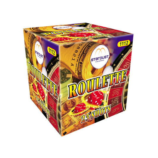 Batteria di fuochi d'artificio Roulette da 25 colpi calibro 20mm ideale per compleanno, capodanno, ferragosto