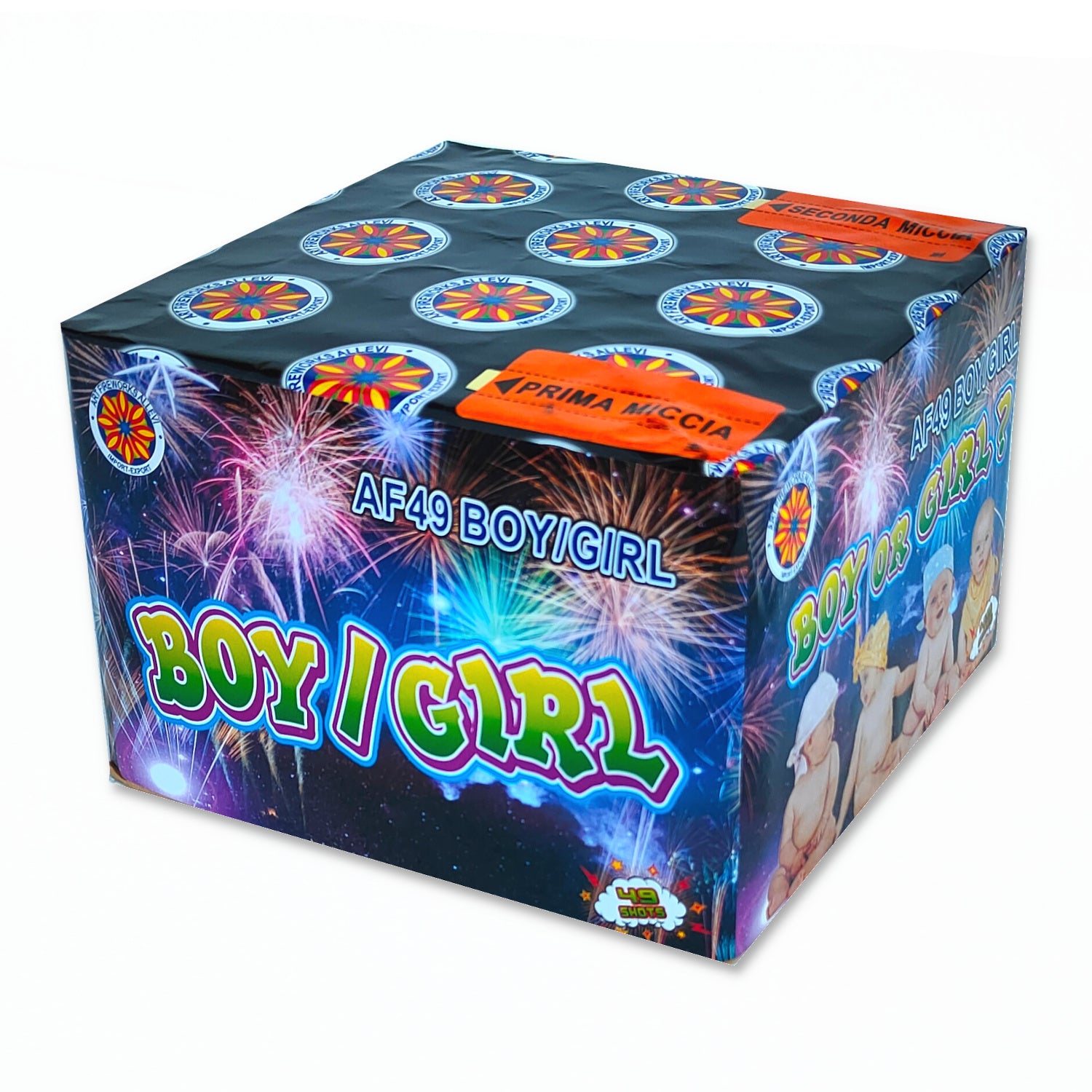 Boy - Allevi - Spettacolo pirotecnico con peonie azzurre ideale per i gender reveal party.