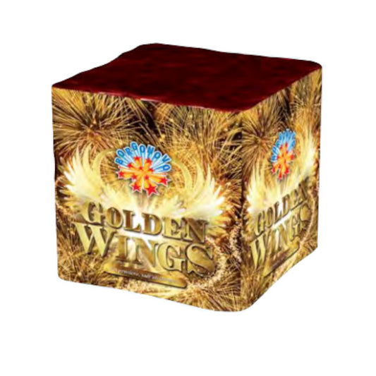 Batteria di fuochi d'artificio Golden Wings da 25 colpi calibro 25mm ideale per compleanno, capodanno, ferragosto