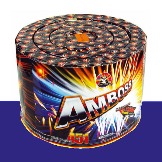 Batteria di fuochi d'artificio Amboss da 451 colpi calibro mistomm ideale per matrimonio, compleanno, capodanno, ferragosto