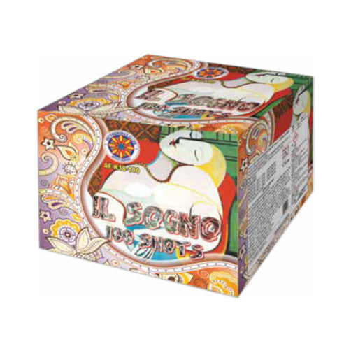 Batteria di fuochi d'artificio Il Sogno PRO 100 da 100 colpi calibro 25mm ideale per matrimonio, compleanno, capodanno, ferragosto