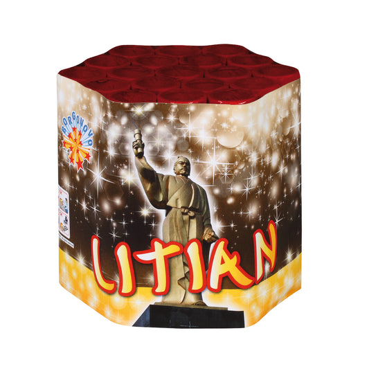 Batteria di fuochi d'artificio Litian da 19 colpi calibro 30mm ideale per matrimonio, compleanno, capodanno, ferragosto