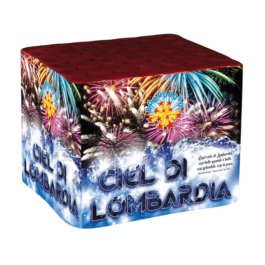 Batteria di fuochi d'artificio Ciel di Lombardia da 42 colpi calibro 25mm ideale per matrimonio, compleanno, capodanno, ferragosto