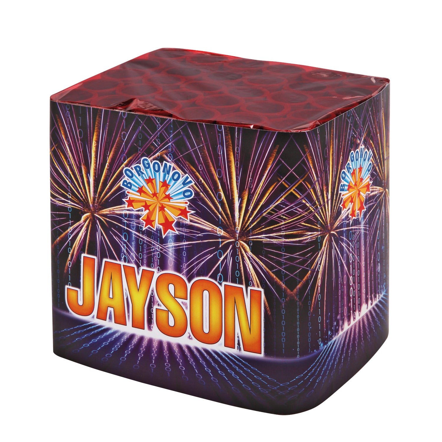 Jayson - Borgonovo - Spettacolo con esplosioni di stelle luccicanti dorate con al centro un'incantevole dalia viola e ...