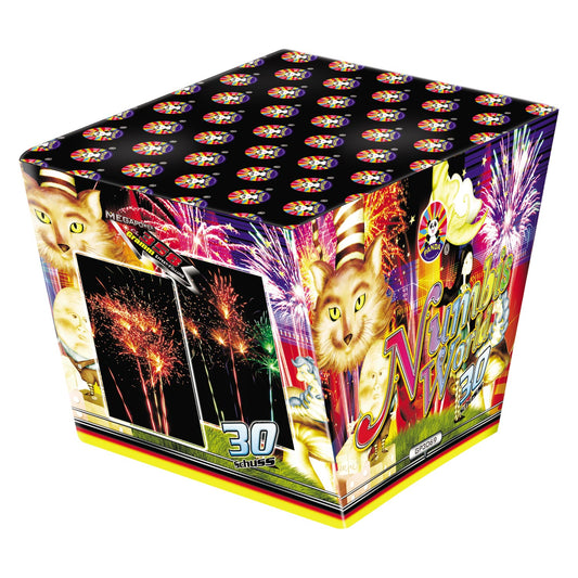 Batteria di fuochi d'artificio Numbis World da 30 colpi calibro 25mm ideale per compleanno, capodanno, ferragosto