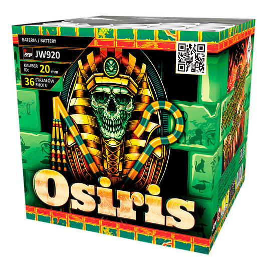 Batteria di fuochi d'artificio Osiris da 36 colpi calibro 20mm ideale per compleanno, capodanno, ferragosto