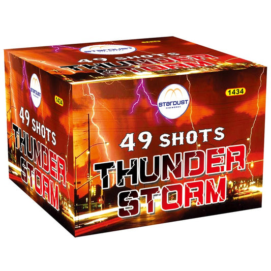Batteria di fuochi d'artificio Thunder Storm da 49 colpi calibro 20mm ideale per matrimonio, compleanno, capodanno, ferragosto