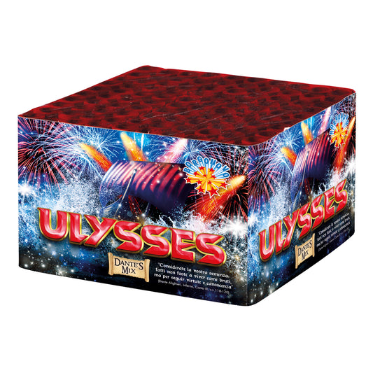 Batteria di fuochi d'artificio Ulysses da 100 colpi calibro 16mm ideale per compleanno, capodanno, ferragosto