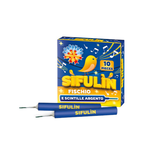 Sifulin (10pz) - Borgonovo - La versione moderna dei classici fischioni, si accendono con la miccia come i petardi e fanno un ...