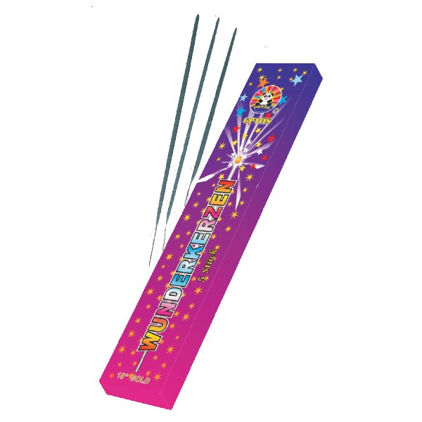 C.M. 30cm (10pz) - Parente - Candela magica (stelline) grande da utilizzare in feste, cene ed eventi.