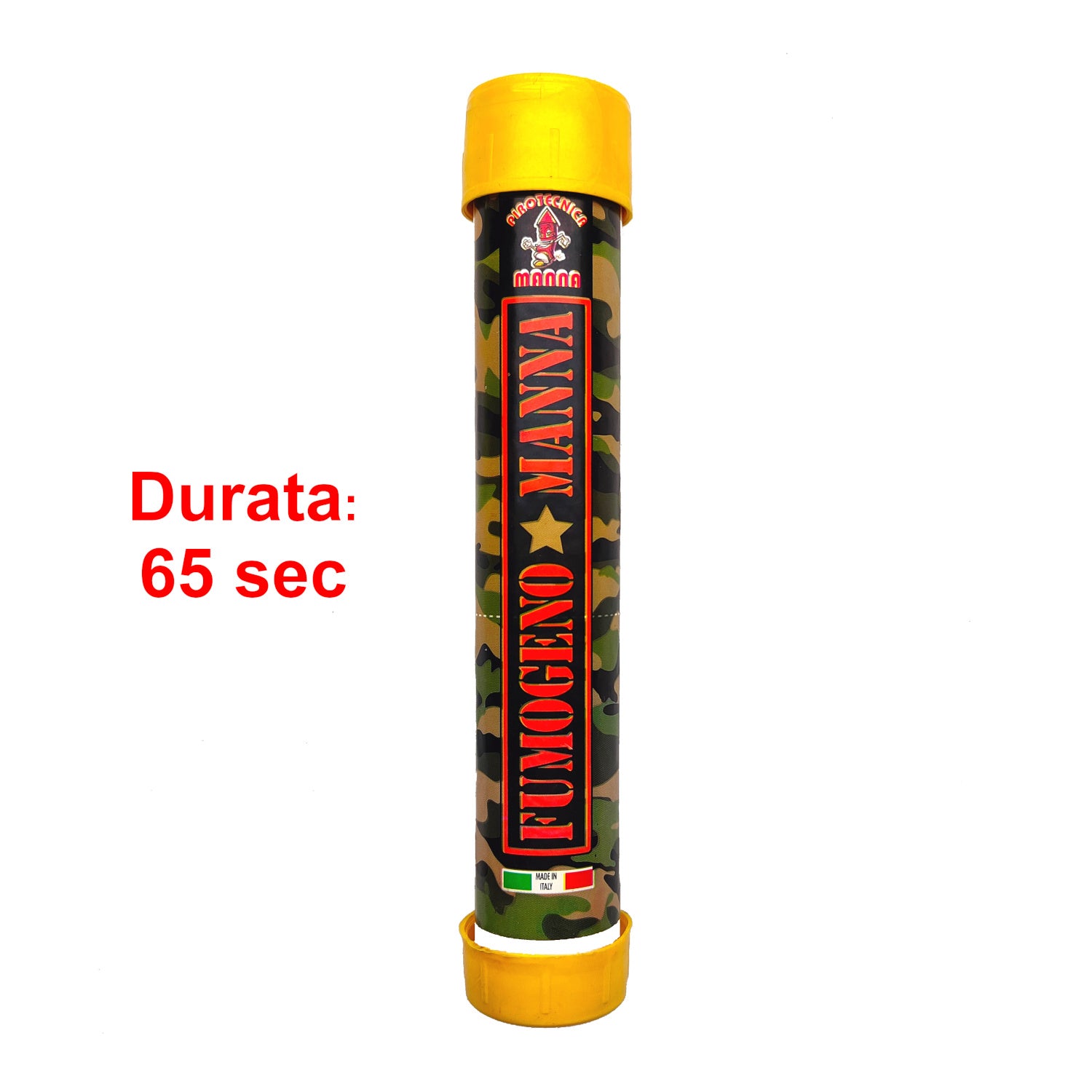 Fumogeno Manna Grande Giallo - Manna - Fumogeno giallo di grande effetto e alta qualità. Fatto in Italia dalla storica ditta Manna, omol...