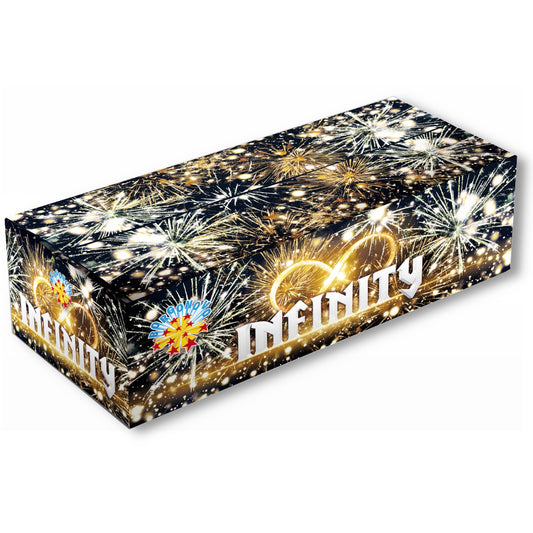Batteria di fuochi d'artificio Infinity da 206 colpi calibro 20-25mm ideale per matrimonio, compleanno, capodanno, ferragosto