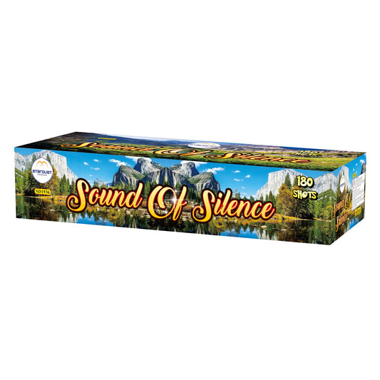 Batteria di fuochi d'artificio Sound of Silence da 180 colpi calibro 20mm ideale per compleanno, capodanno, ferragosto