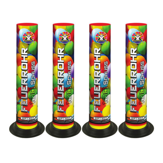 Batteria di fuochi d'artificio Magical 100 (4pz) da 101 colpi calibro 8mm ideale per compleanno, capodanno, ferragosto