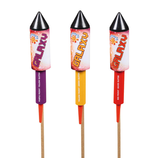 Razzi Galaxy (3pz) ideale per capodanno, ferragosto