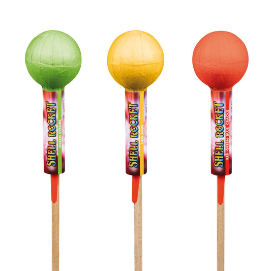 Razzi Shell Rocket (3pz) ideale per capodanno, ferragosto