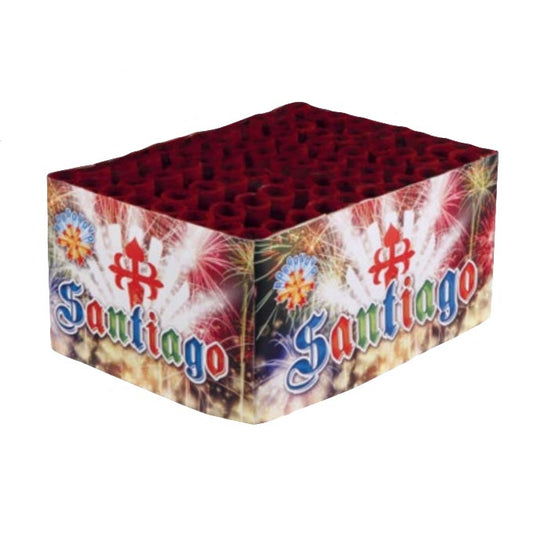 Batteria di fuochi d'artificio Santiago da 86 colpi calibro 14-16-18mm ideale per matrimonio, compleanno, capodanno, ferragosto