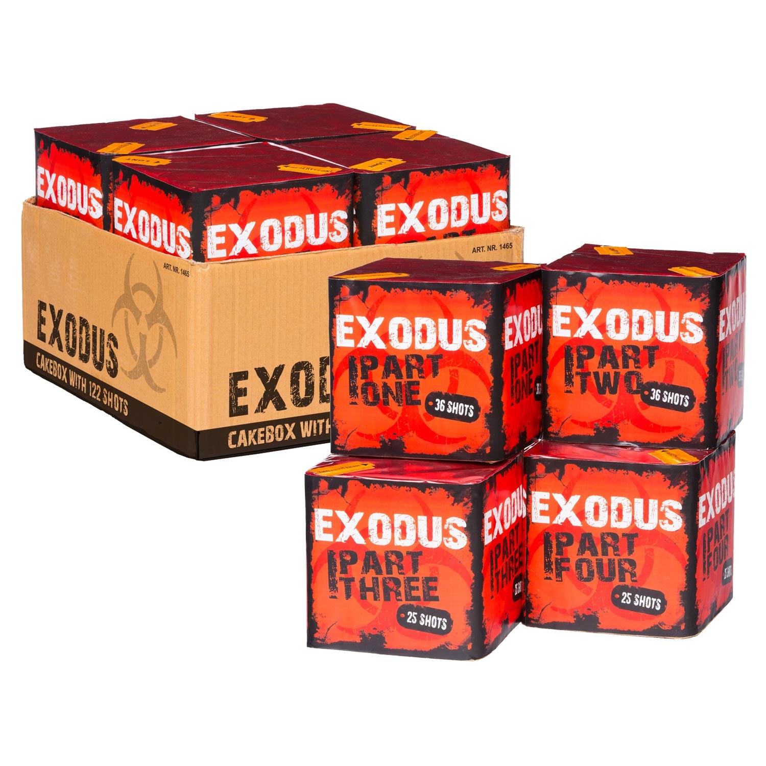 Exodus - Parente - Questa batteria compound di fuochi d'artificio è davvero spettacolare, 122 colpi che ti lascerann...