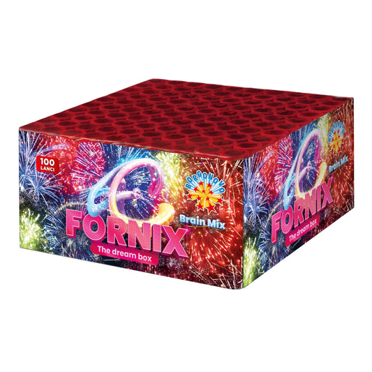 Batteria di fuochi d'artificio Fornix da 100 colpi calibro 20mm ideale per compleanno, capodanno, ferragosto
