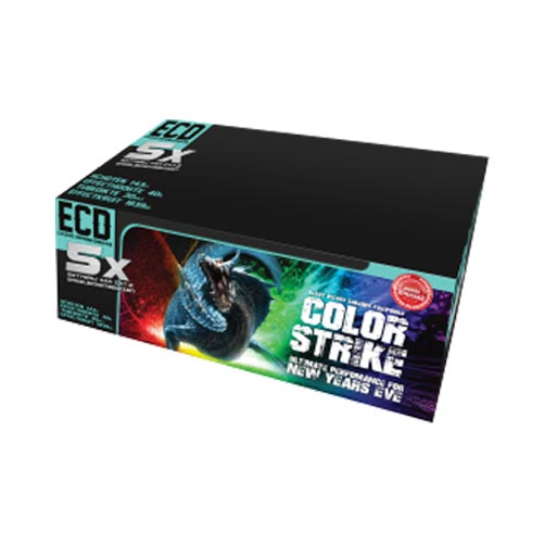 Batteria di fuochi d'artificio Color Strike da 143 colpi calibro 30mm ideale per matrimonio, compleanno, capodanno, ferragosto