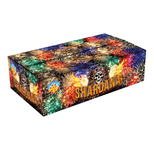 Batteria di fuochi d'artificio Shardana da 204 colpi calibro 20mm ideale per matrimonio, compleanno, capodanno, ferragosto