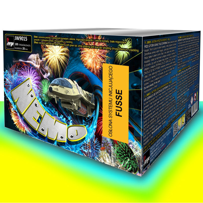 Nemo - Jorge - Originale batteria pirotecnica composta da peonie colorate e glitter alternati da serpentelli fis...