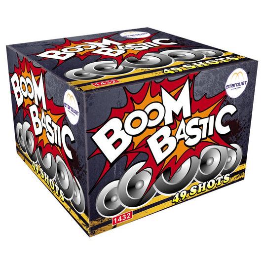 Batteria di fuochi d'artificio Boom Bastic da 49 colpi calibro 20mm ideale per compleanno, capodanno, ferragosto