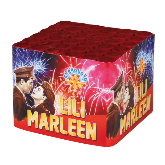 Batteria di fuochi d'artificio Lili Marleen da 36 colpi calibro 20mm ideale per compleanno, capodanno, ferragosto